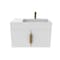 Castello Usa Amazon 30-inch White Right Vanity Set with White Top and Gold Handles CB-MC-30W-GLD-2056R-WH - alternate 5